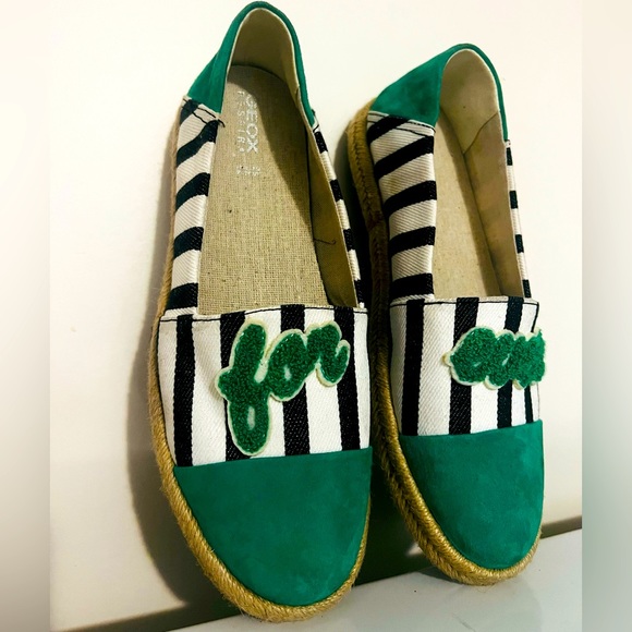 ⚡️NEW⚡️ GEOX Stripped Suede and Canvas Espadrilles - Picture 3 of 6